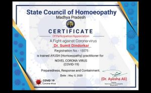 COVID19 certificate